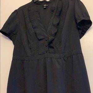 Black double-breasted dress